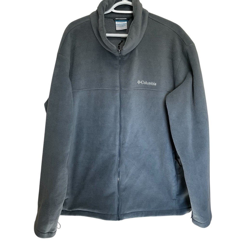 Columbia Gray Interchange Fleece Jacket Full-Zip Men’s XXL